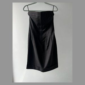 Club Monaco Grey Wool Strapless Dress